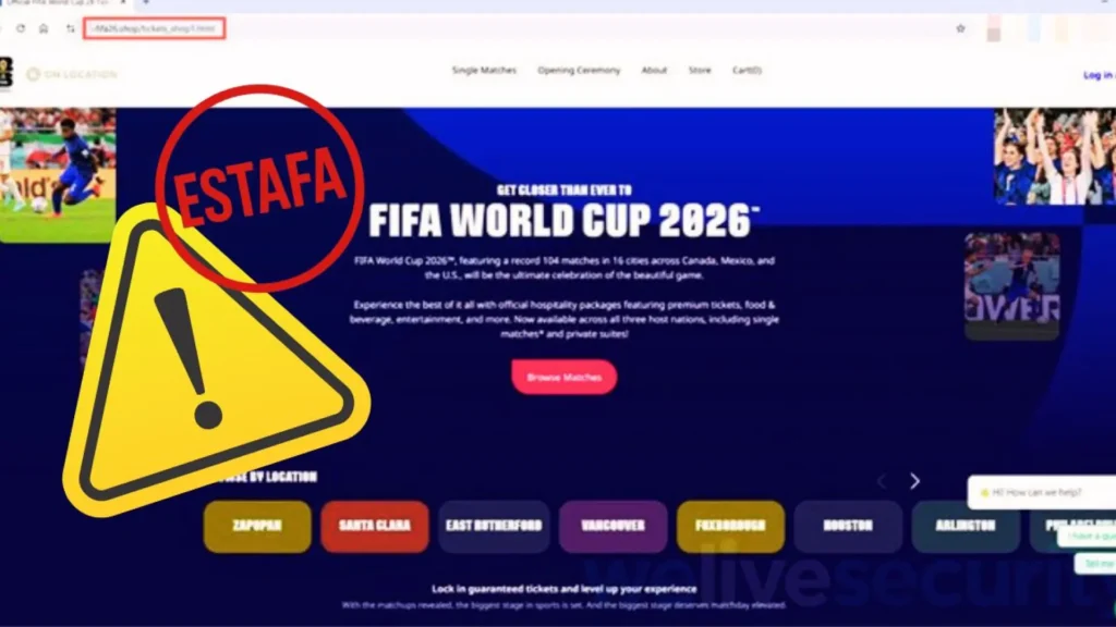Fraude Mundial 2026: cómo identificar sitios falsos de la FIFA